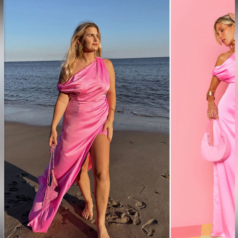 Show Me Your Mumu Jodie Dress in Pink Luxe Satin - Picture 15 of 15